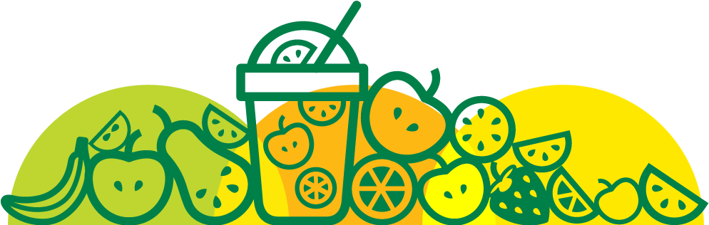 Smoothie Clipart Yellow - Smoothie Bar Clip Art (1000x327), Png Download