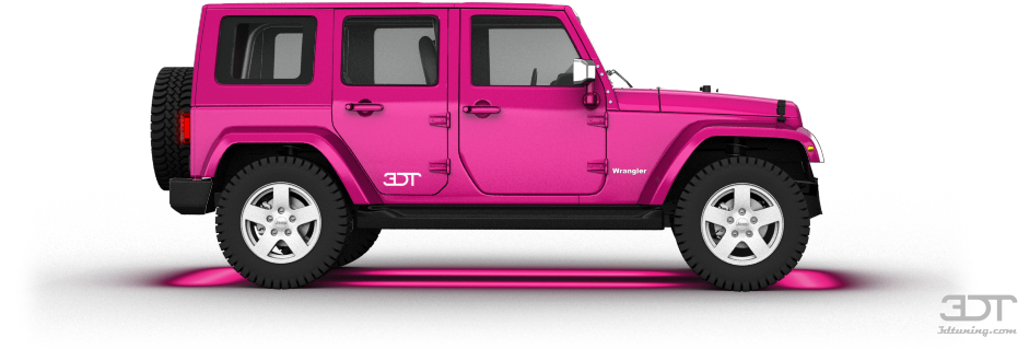 Jeep Wrangler Unlimited Suv 2008 Tuning - Jeep Wrangler Unlimited Pink (1004x373), Png Download