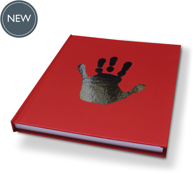 New Foil Double Handprint Green Notebook Cover - Illustration (800x800), Png Download