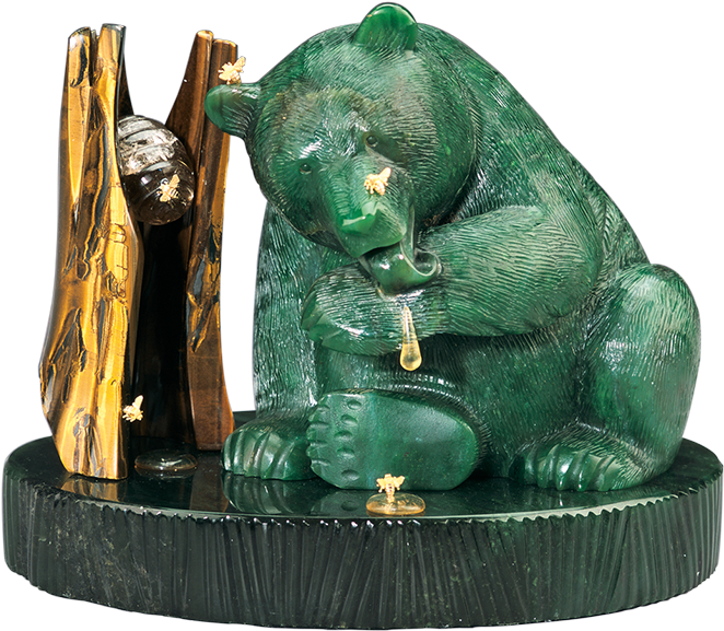 Honey-bear - Statue (720x740), Png Download