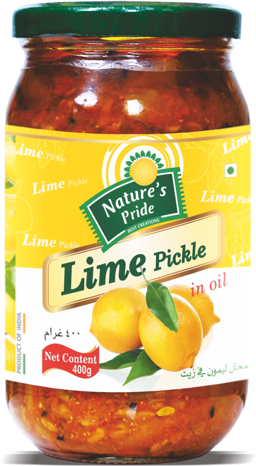 Nature's Pride-lime Pickle Label - Food & Feed India Inc (1868x2126), Png Download