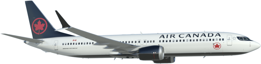 Avion Dibujo Png Imagui - Avion 7m8 Air Canada (1000x445), Png Download
