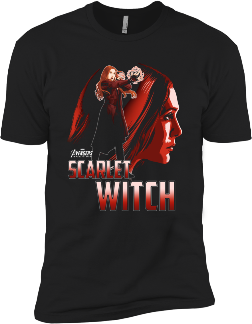 Marvel Infinity War Scarlet Witch Profile Premium T-shirt - Infinity War Scarlet Witch Shirt (1155x1155), Png Download