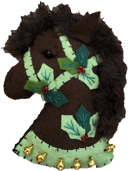 Felt Horse Head Candy Cane Cover (768x1024), Png Download