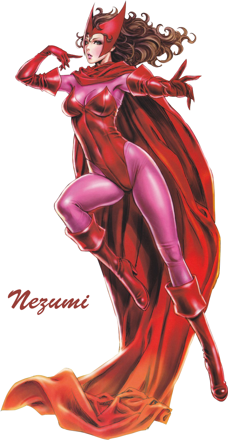 Scarlet Witch - Marvel Bishoujo Scarlet Witch (850x1482), Png Download
