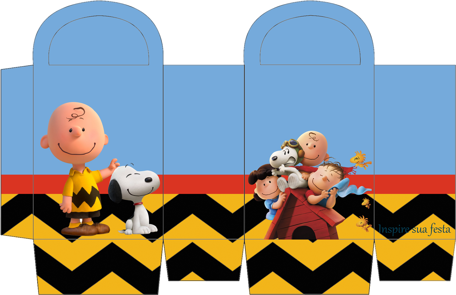 Snoopy Kit Festa Grátis Inspire Sua Festa ® Snoopy - Cajitas De Minecraft Para Imprimir (1500x1060), Png Download