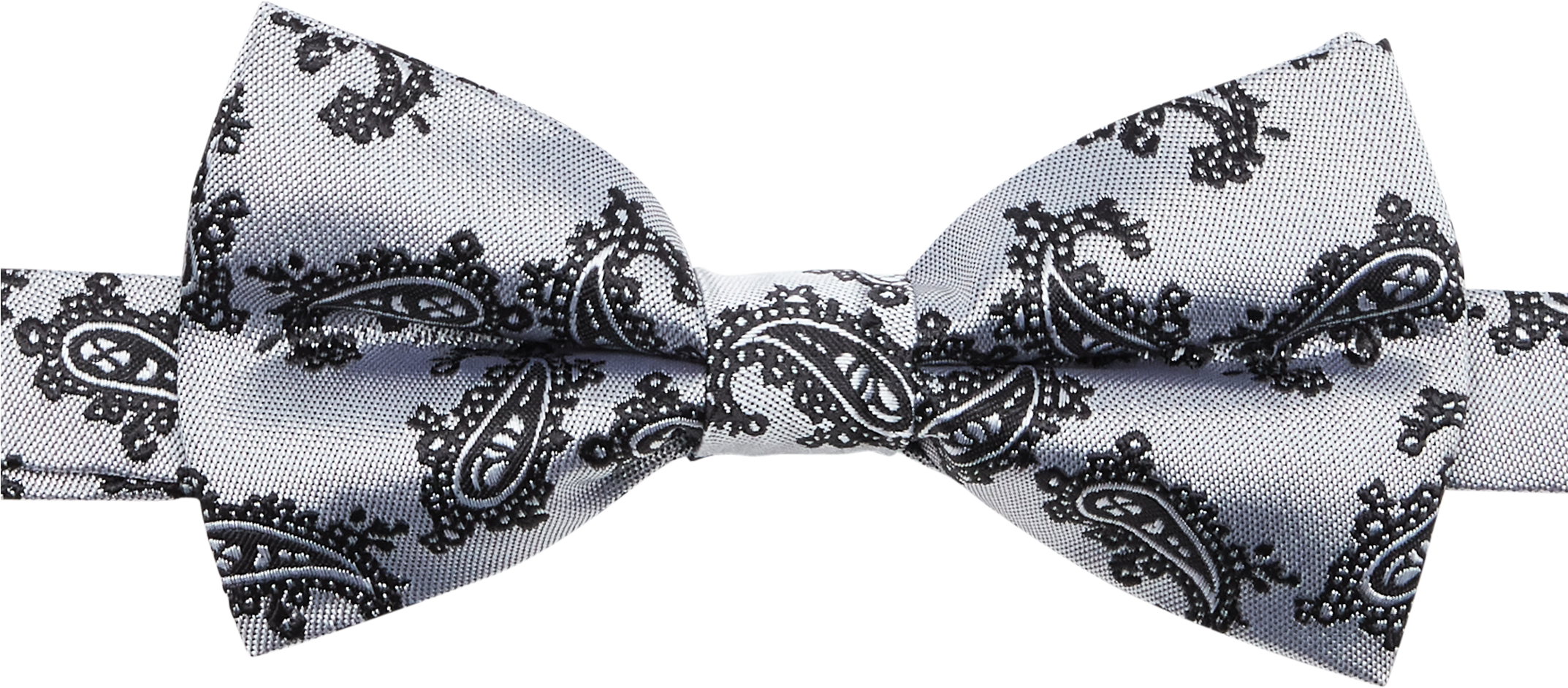 Silver/black Eclipse Bowtie - Paisley (3000x3000), Png Download