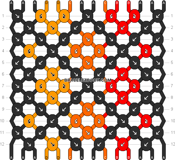 Download Preview - Friendship Bracelet Patterns Wave (582x528), Png Download