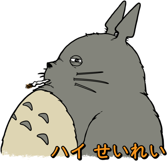 My Stoned Neighbor Totoro T-shirt At Teepublic - Cartoon (630x630), Png Download