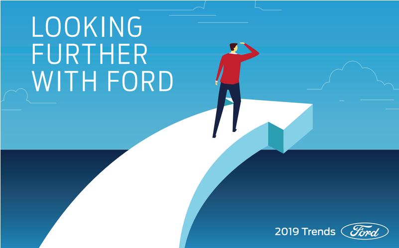 The 2019 Further With Ford Trends Report Is Out, And - Graphic Design (800x600), Png Download