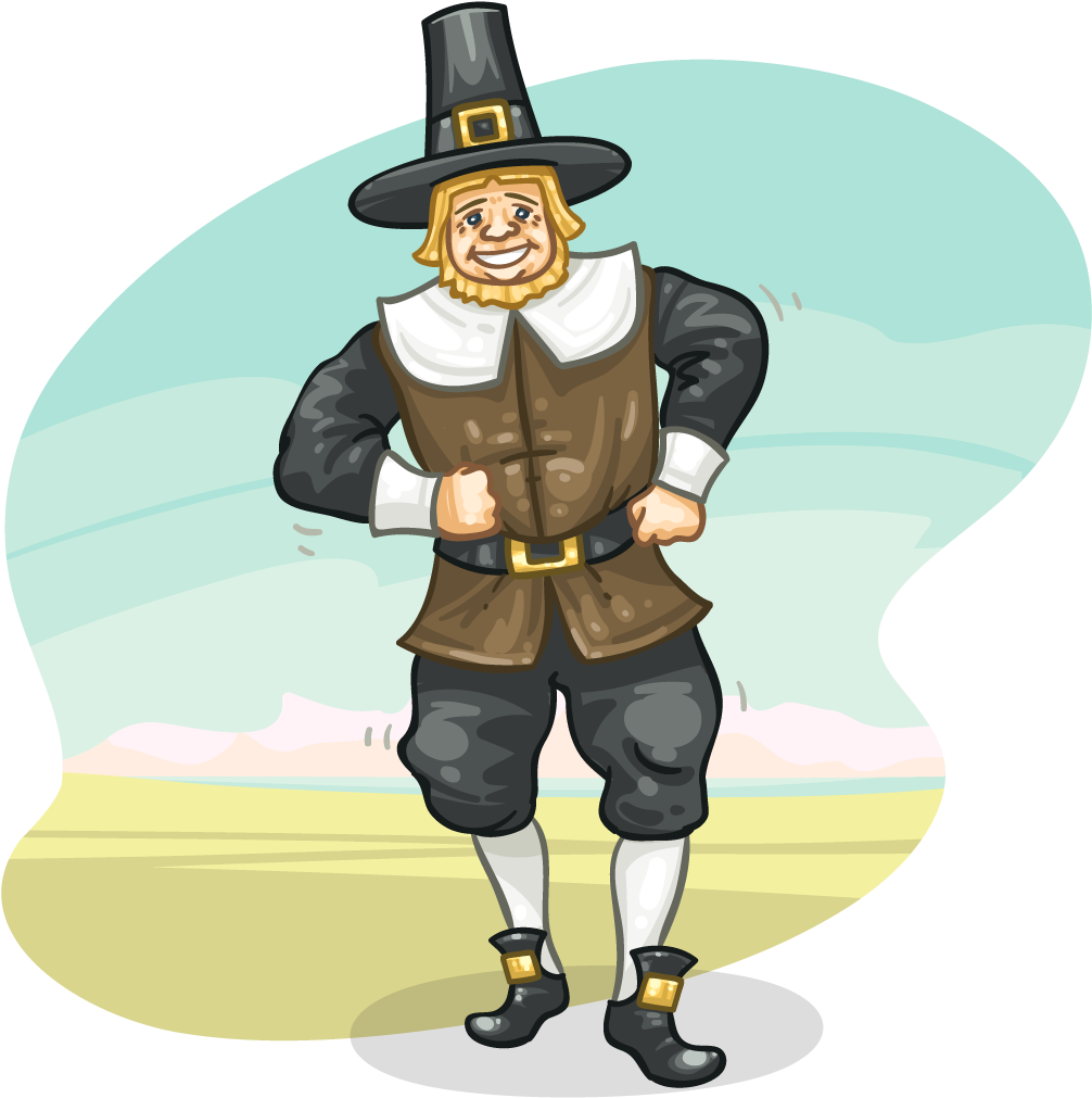 Pilgrim - Cartoon (1024x1024), Png Download
