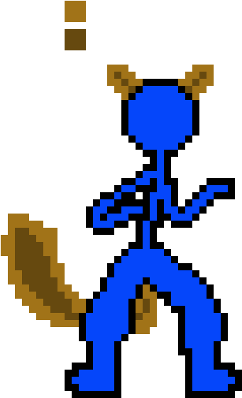 Blue Furry - Cartoon (490x670), Png Download