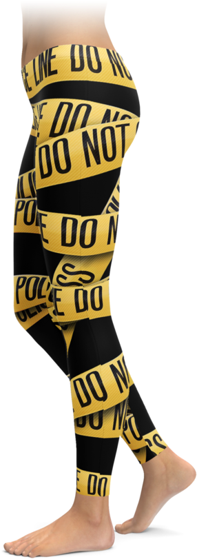 Police Line Tape Leggings - Batman Leggings (740x896), Png Download