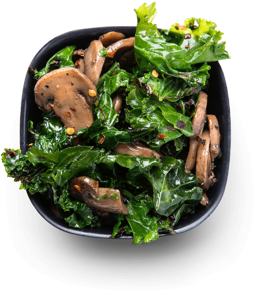 Grilled Kale & Mushrooms - Spring Greens (1242x1242), Png Download