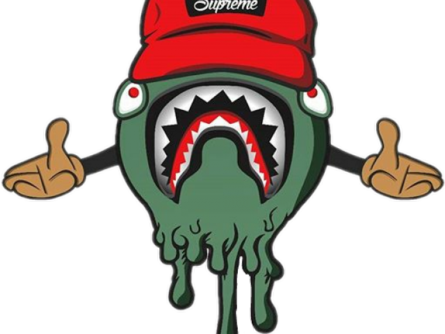 Toons Clipart Bape - Supreme Bape Shark Logo (640x480), Png Download