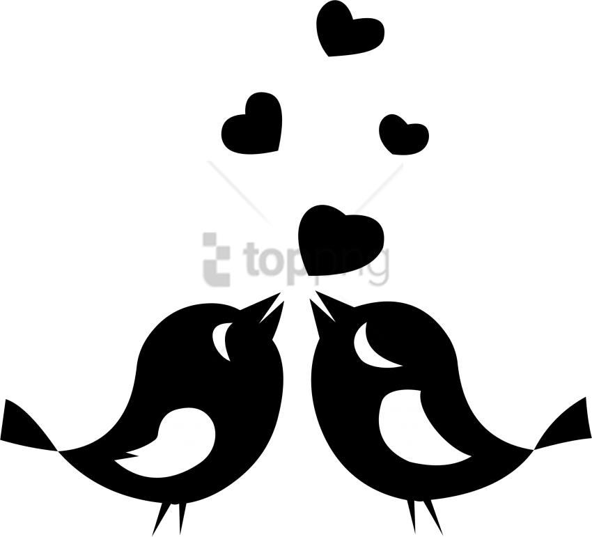 Free Png Download Love Birds Silhouette Png Images - Love Birds Clipart Png (850x771), Png Download
