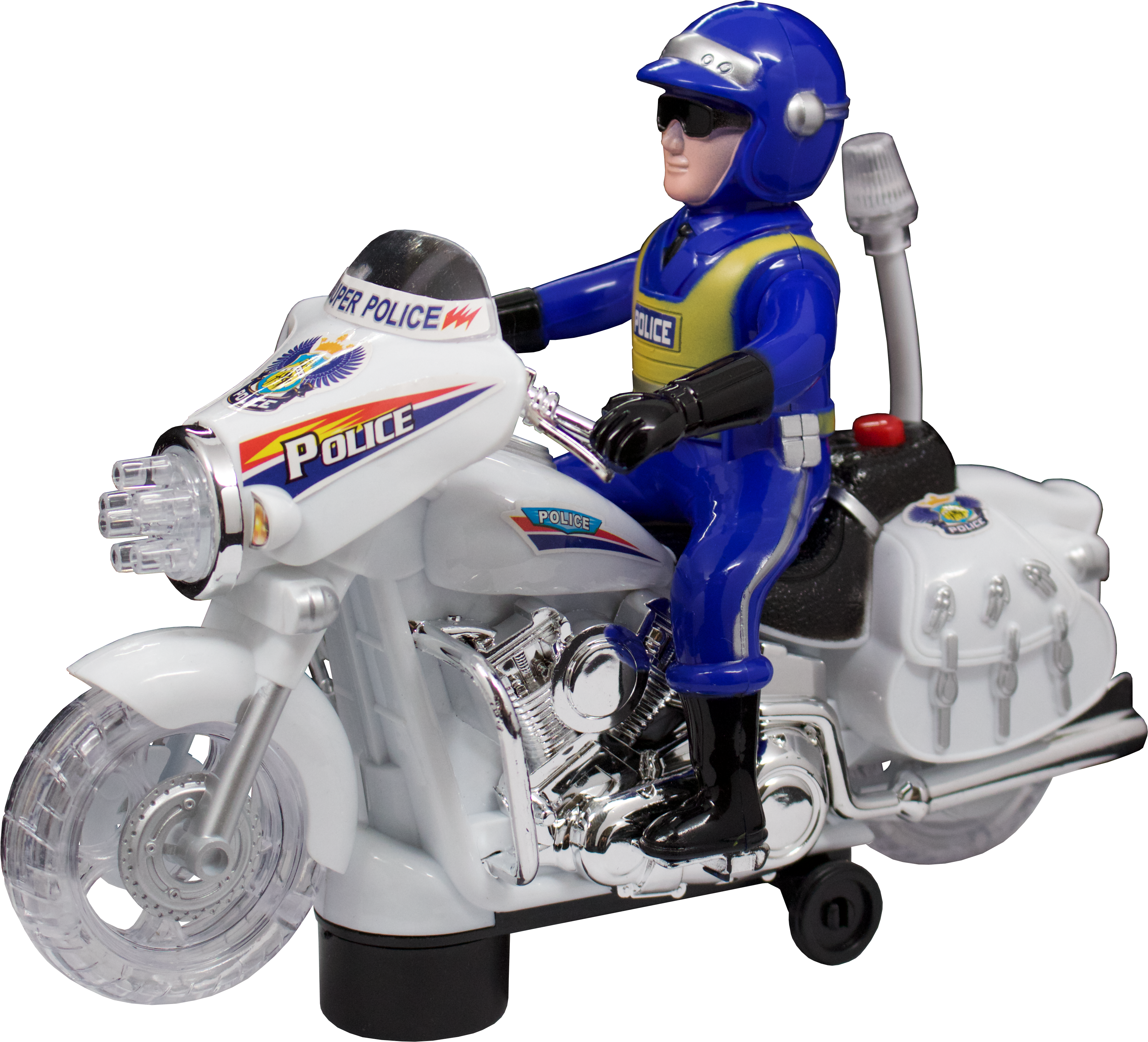 Techege Toys Police Motorcycle Ride On For Boys Or - Motorcycle (3698x3314), Png Download