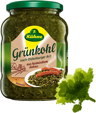 Green Kale Traditional Style - Rotkohl Kühne (437x747), Png Download