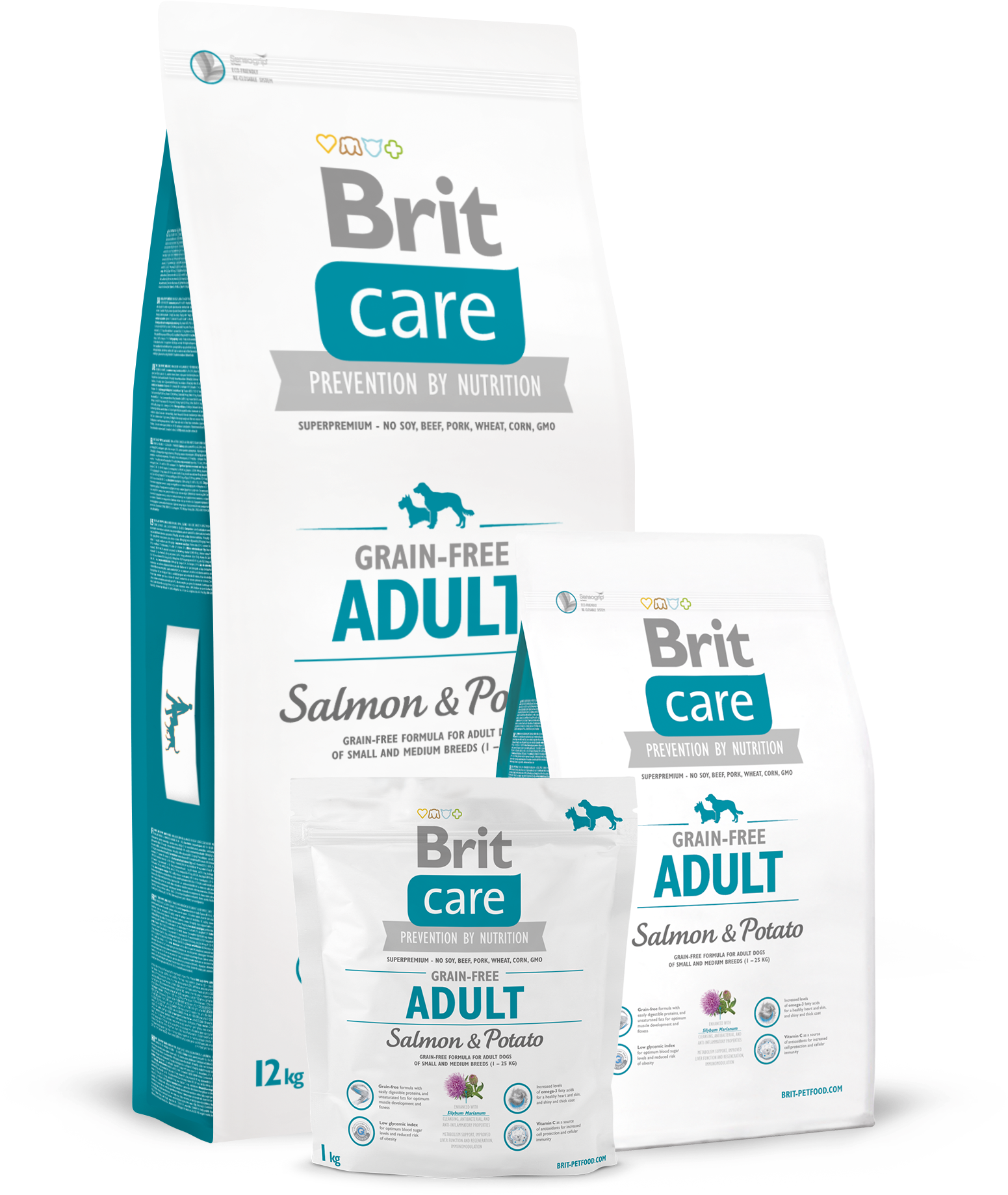 Brit Care Grain-free Adult Salmon & Potato - Brit Care Salmon Potato (1595x2126), Png Download