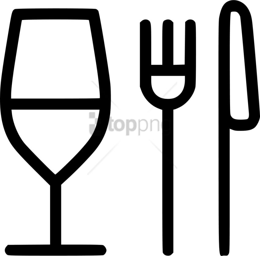 Free Png Food Icon Transparent Png Image With Transparent - Food And Drink Icon Png (850x837), Png Download