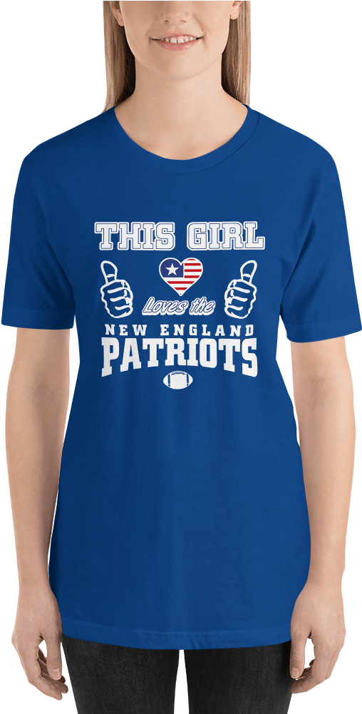 This Girl Patriots Mockup Front Womens True Royal - Shirt (1000x1000), Png Download