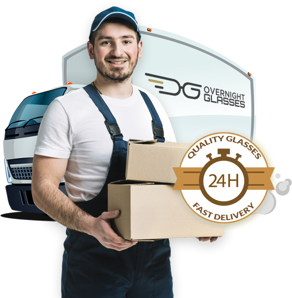 Next Day Glasses - Delivery (672x607), Png Download