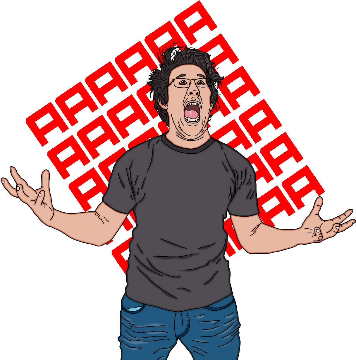 I Drew Mark Raging At Insert Game Here Markiplier Png - Illustration (1280x1280), Png Download