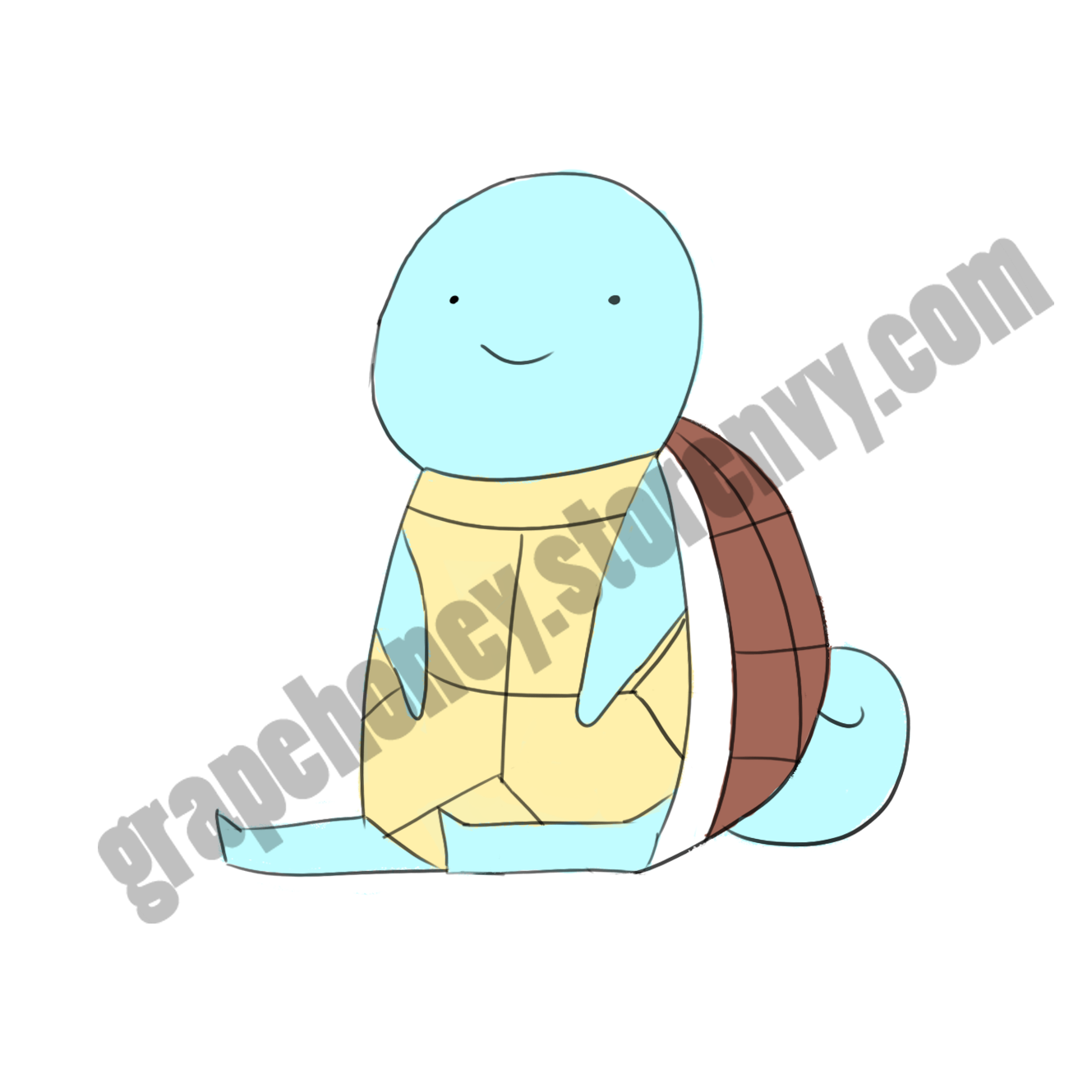 Squirtle Vinyl Sticker - Watchmen Smiley (1504x1492), Png Download