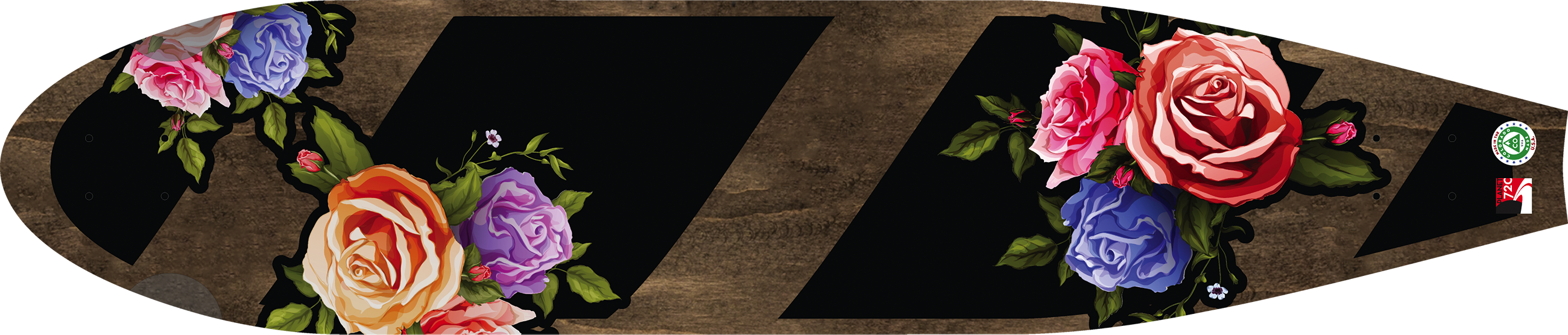 Black Rose Hp Bot Alt - Garden Roses (2600x556), Png Download