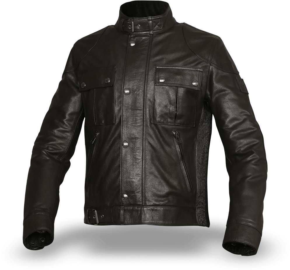 Belstaff Gangster Men's Leatherblouson, Black - Leather Jacket (1070x1360), Png Download