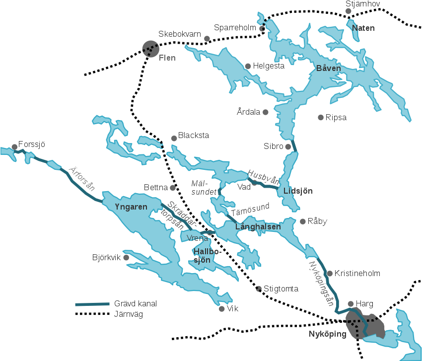 Map Lane Yngaren Lake Sea Ecoregion - Atlas (849x768), Png Download