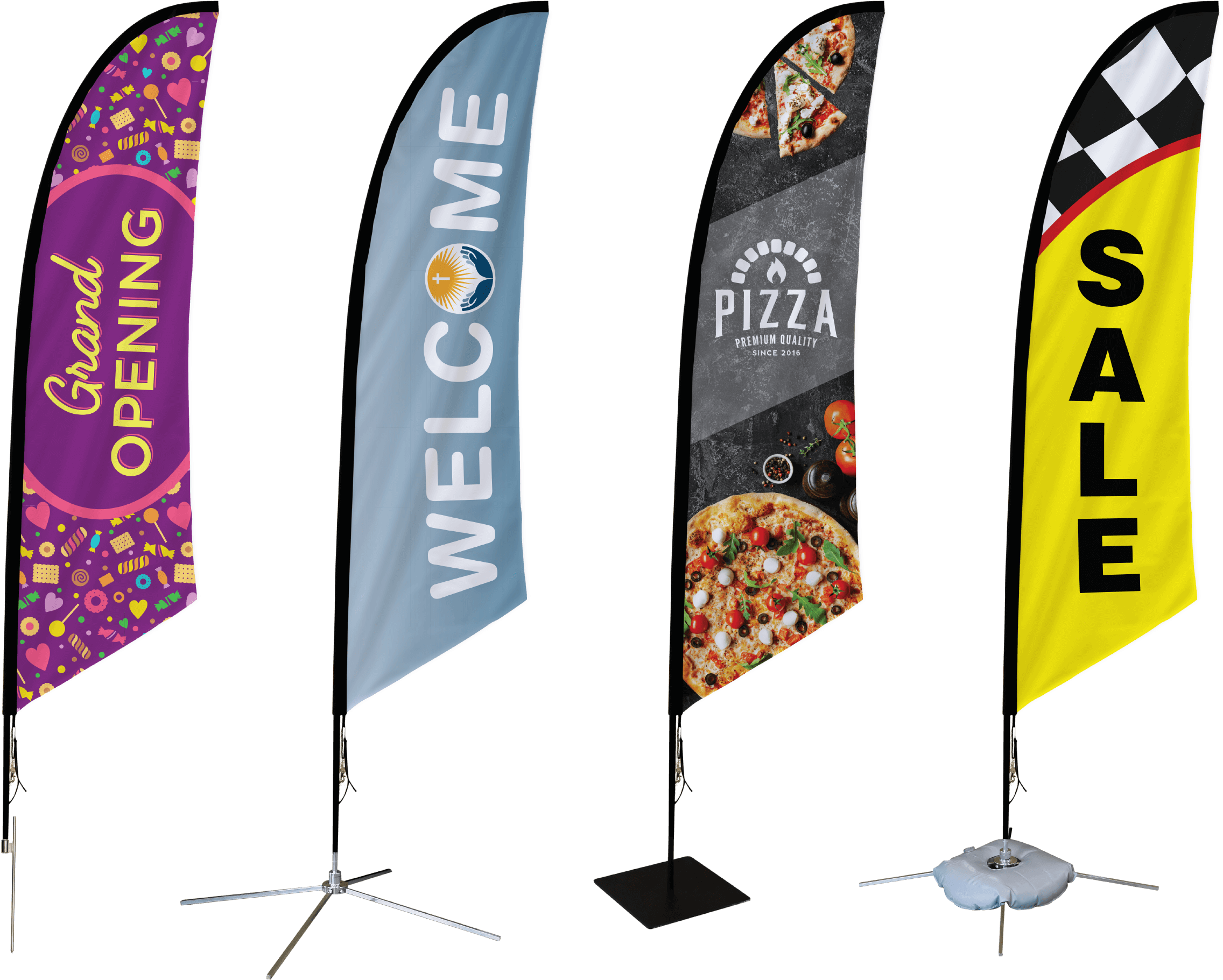 Custom Angled Flag Banners - Banner (2551x1951), Png Download