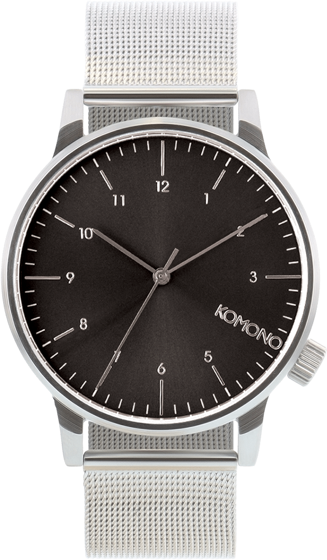 Silver Black - Komono Winston Royale Silver Black W2357 (2048x1375), Png Download