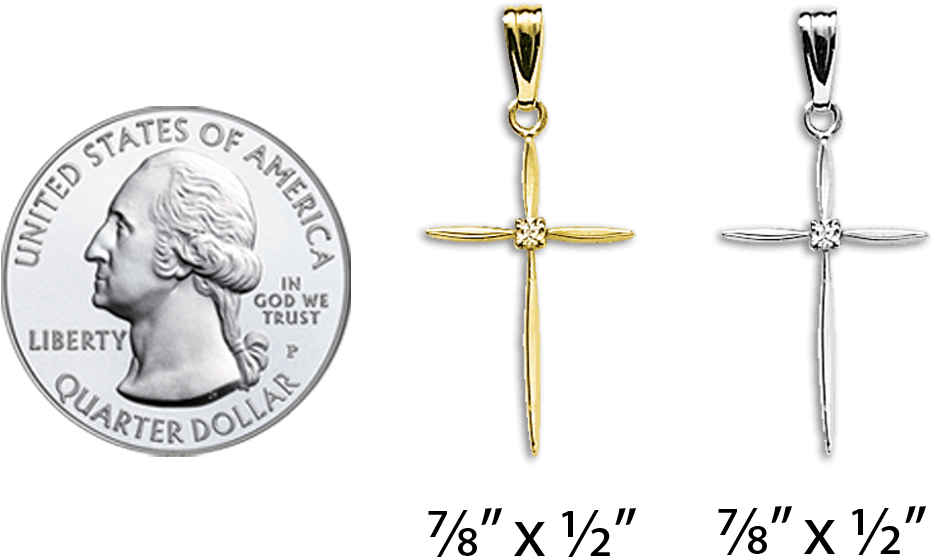 Slender Diamond Star Cross - Cross (1800x1800), Png Download