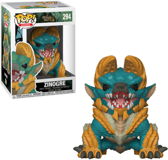 Monster Hunter World Figure Zinogre Pop Vinyl - Figurine Pop Monster Hunter (600x600), Png Download