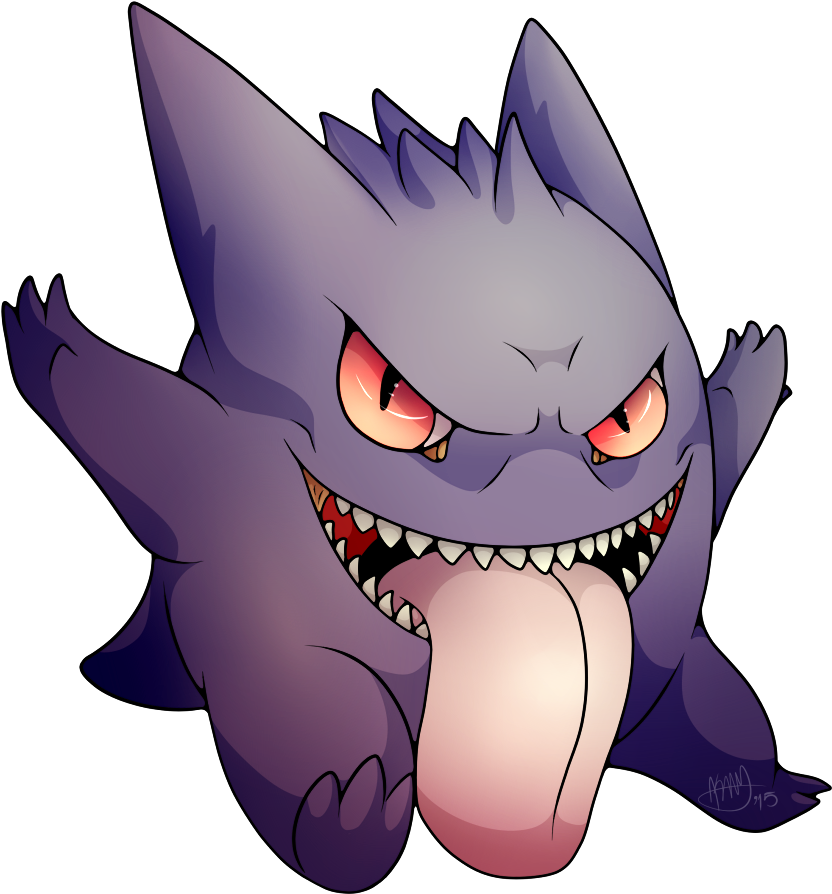Gengar - Cartoon (836x900), Png Download