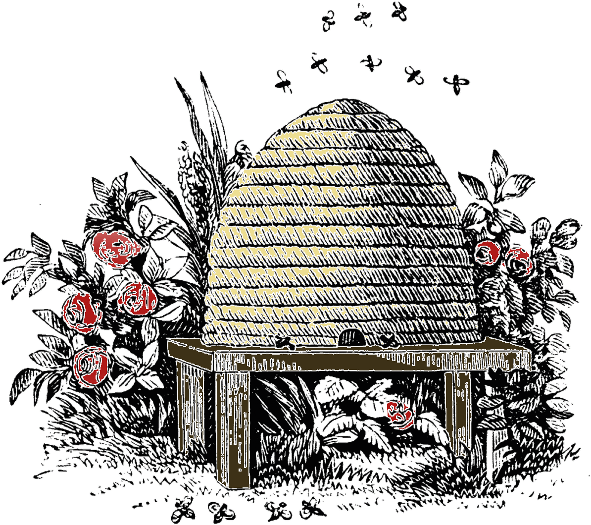 The Bee Pub And Restaurant, Windlesham - Masonic Beehive (1271x1088), Png Download