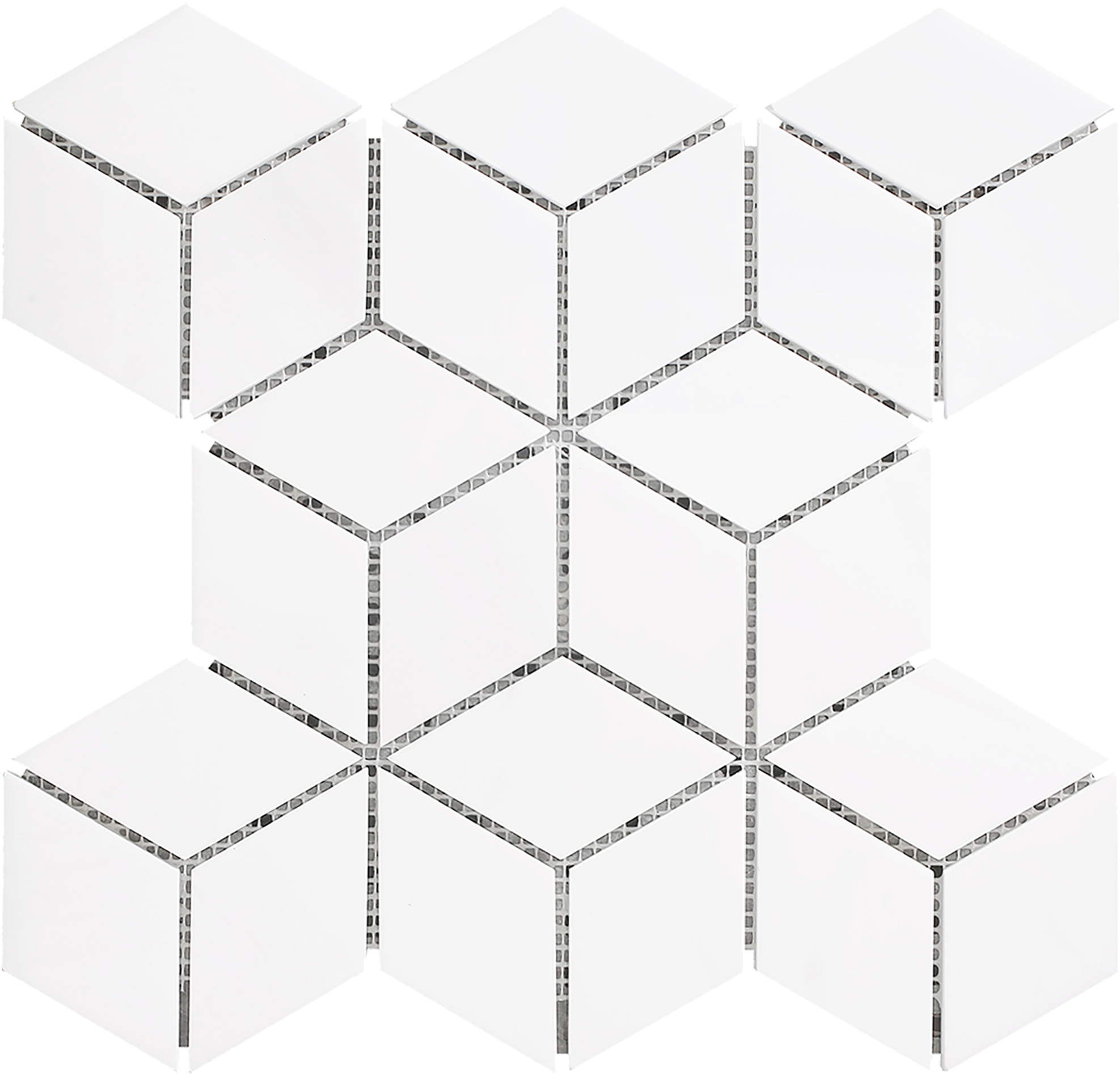 Dolomite Marble 3d Rhombus Mosaic Tile - Coffee Table (2048x2048), Png Download