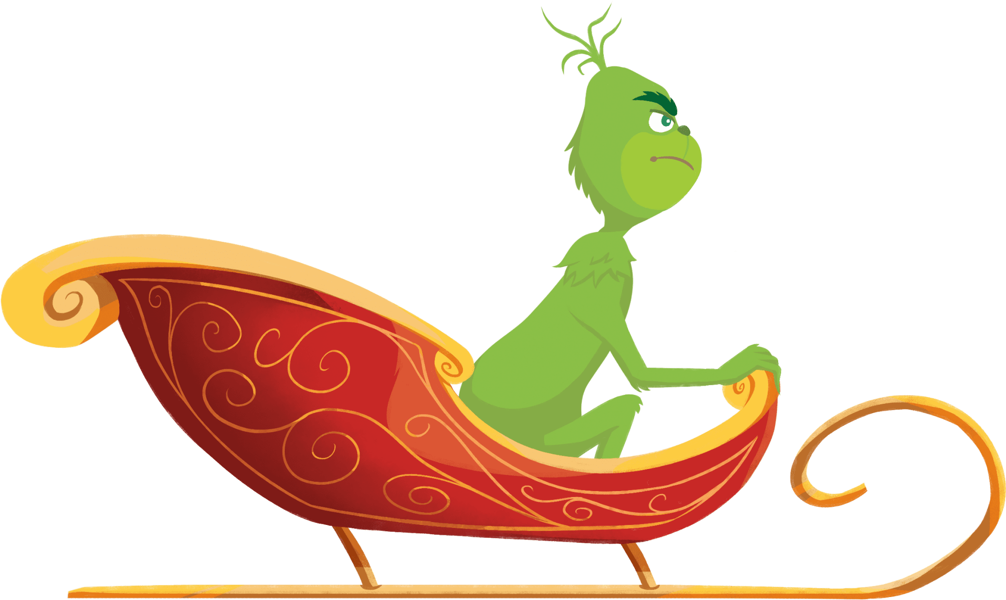 Fastly Leaping Over All Threats F - Grinch Sleigh (2048x1518), Png Download