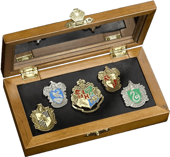 Hogwarts House Pins 5 Pack - Harry Potter Hogwarts Deluxe Stationery (600x600), Png Download
