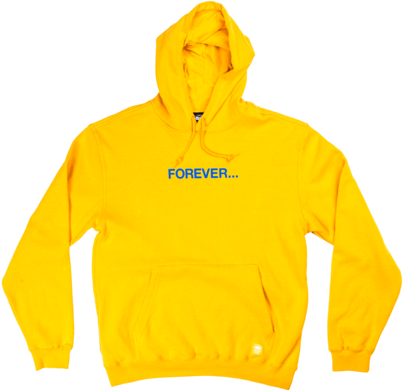 Forever Logo Hoodie - Yellow Hoodie Png (800x1101), Png Download