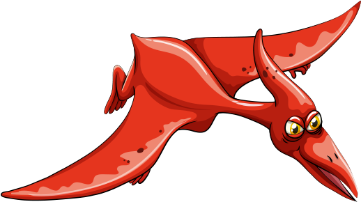 Pterodactyl - Dinosaur Fly Clipart (550x830), Png Download