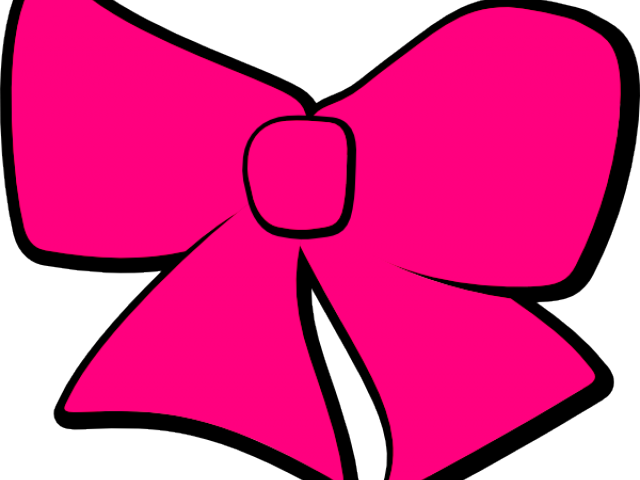 Pink Hair Clipart Cheer Bow - Blue Polka Dot Bow Clipart (640x480), Png Download
