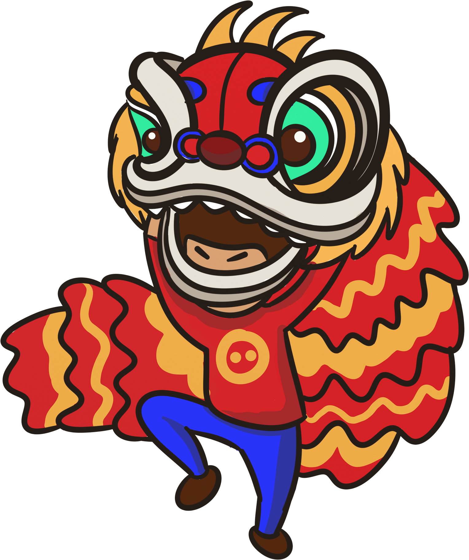 Peint À La Main Illustration Nouvel An Festival De (2000x2000), Png Download