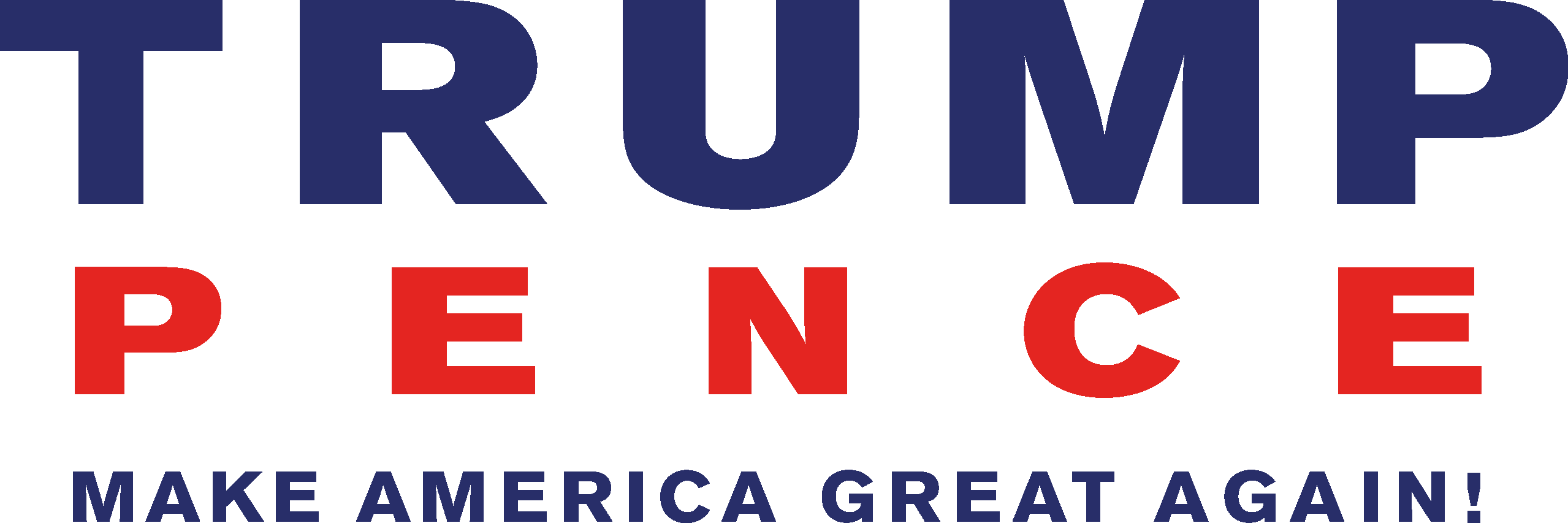 Trump Logo Png - Trump Pence Logo Png (2558x853), Png Download