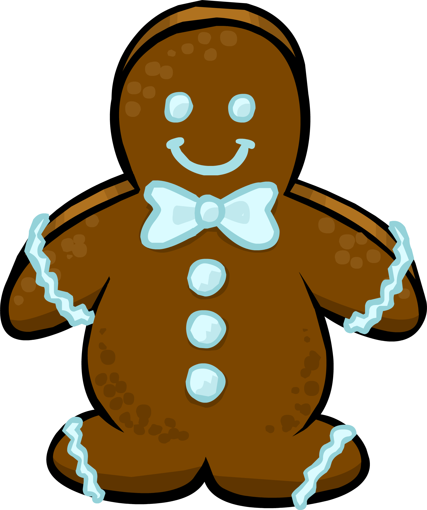 Gingerbread Man - Club Penguin Gingerbread Man (1809x2164), Png Download