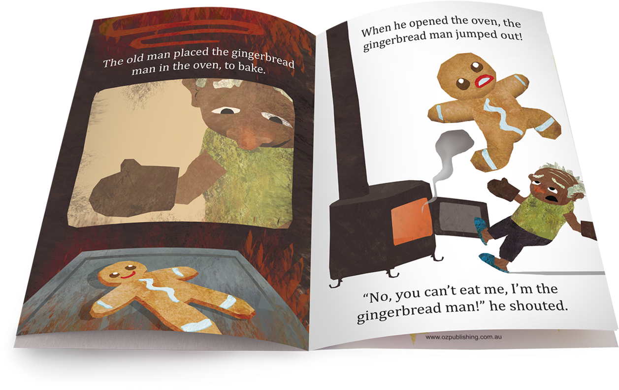 The Gingerbread Man Educational Big Book Example Page - Illustration (1920x1282), Png Download