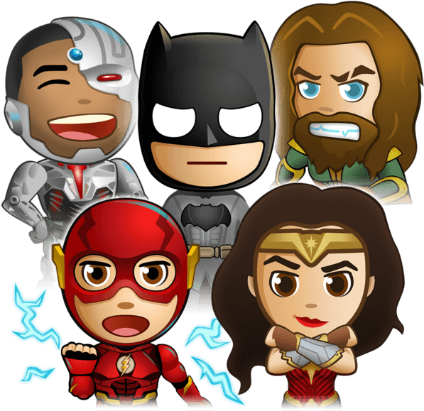 Stickers Messages Sticker-9 - Justice League (597x579), Png Download