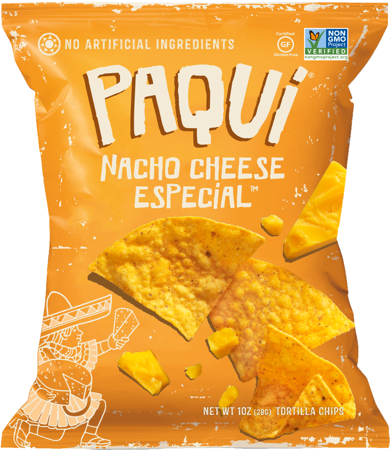 Paqui Nacho Cheese Especial Tortilla Chips 1oz - Mccain Straight Cut Oven Chips (1623x1896), Png Download