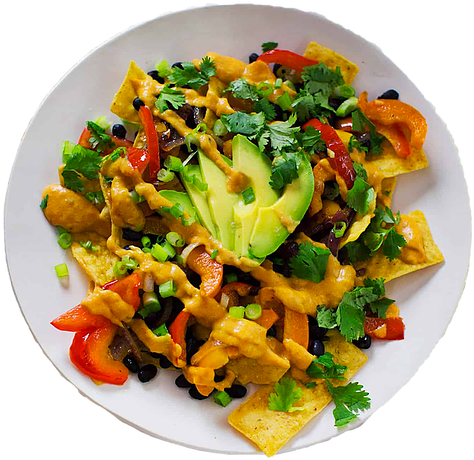 Nachos - Salad (535x785), Png Download